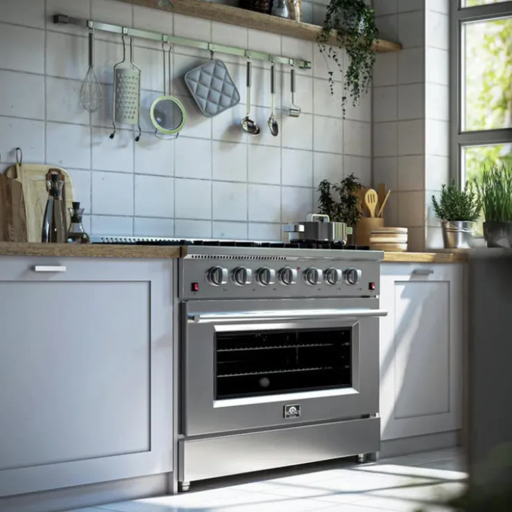 FORNO Gas Range 36" Electric Gas - FFSGS6244-36 Stainless Online