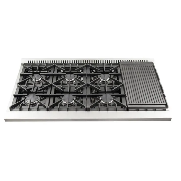 FORNO Gas Range 48" Electric Gas - FFSGS6244-48 Stainless