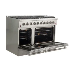 FORNO Gas Range 48" Electric Gas - FFSGS6244-48 Stainless
