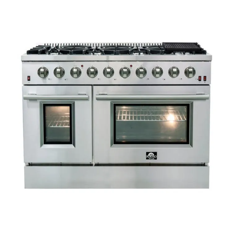 FORNO Gas Range 48" Electric Gas - FFSGS6244-48 Stainless