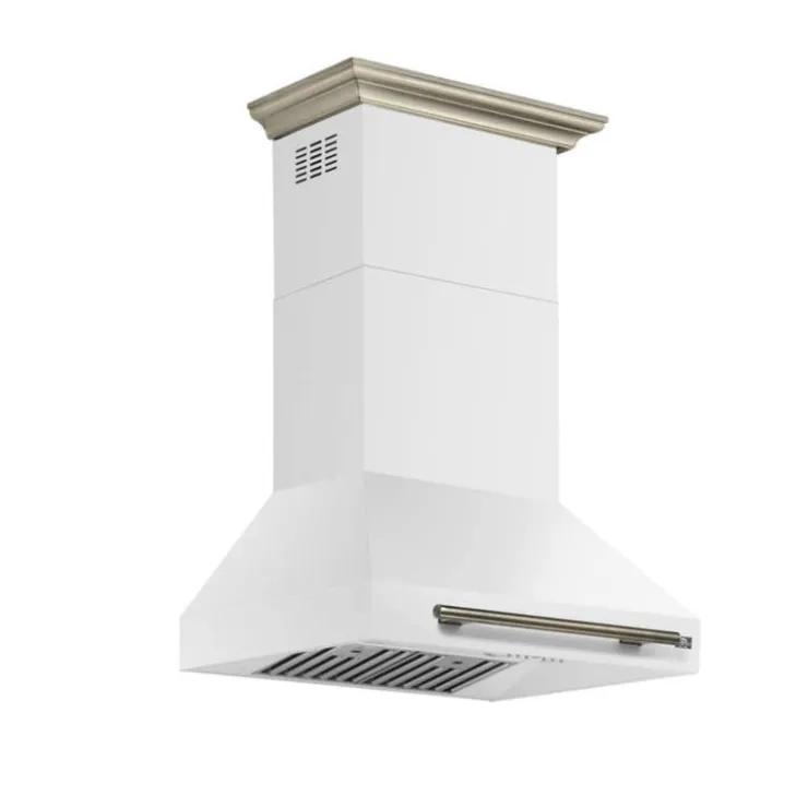 FORNO 30-inch Wall-Mounted Range Hood Wall Mount 30" , 600 CFM - FRHWM5095-30 White Hot