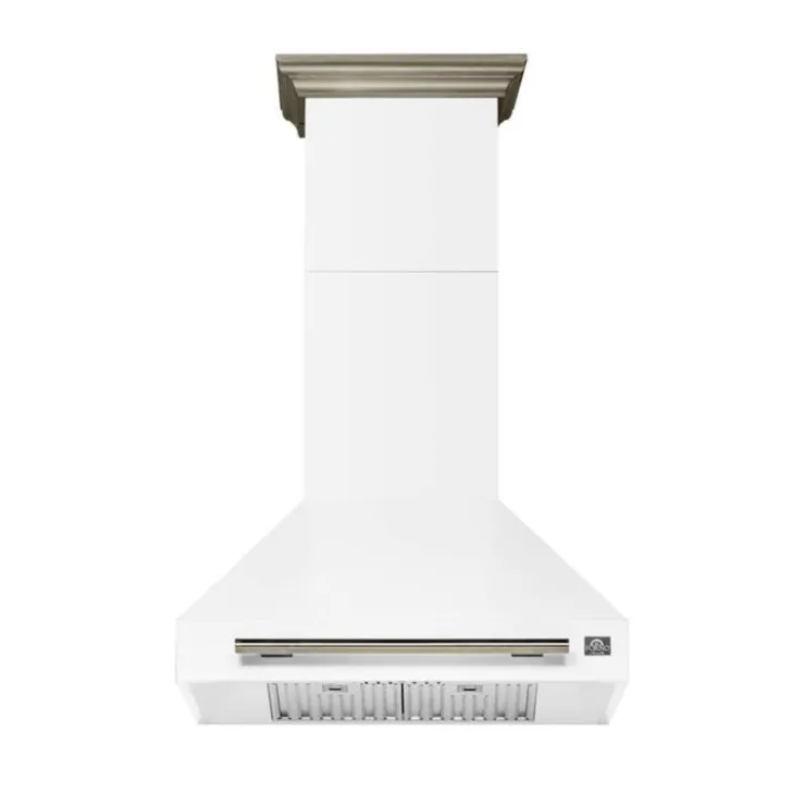 FORNO 30-inch Wall-Mounted Range Hood Wall Mount 30" , 600 CFM - FRHWM5095-30 White Hot