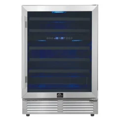 FORNO 24-Inch Wine Cooler 24" - FWCDR6634-24S Stainless Clearance