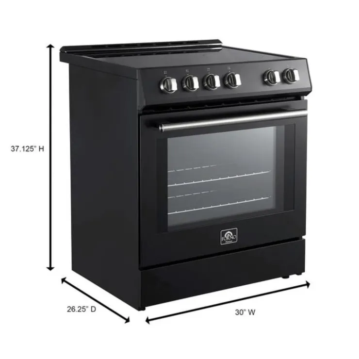 FORNO Range 30" Electric Induction - FFSIN0982-30 Black Clearance