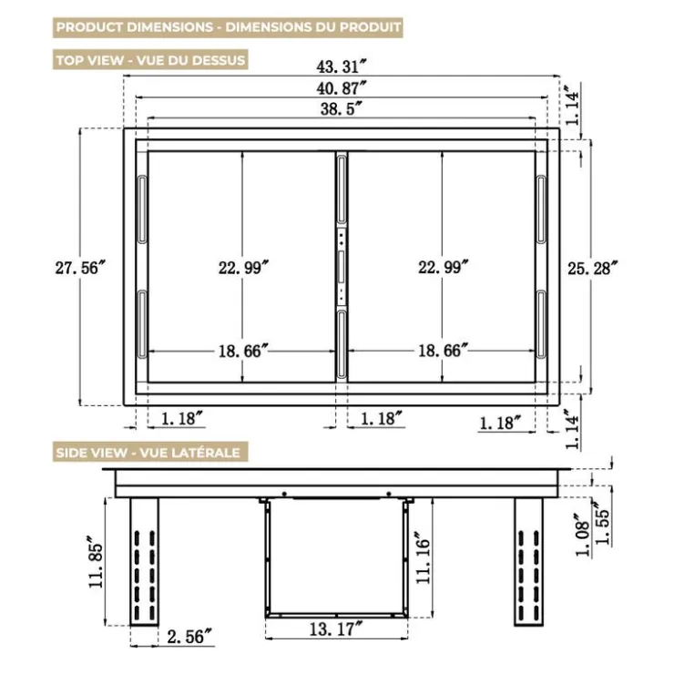 FORNO Range Hood Built-in 43.31" - FRHRE5312-44 Stainless Outlet