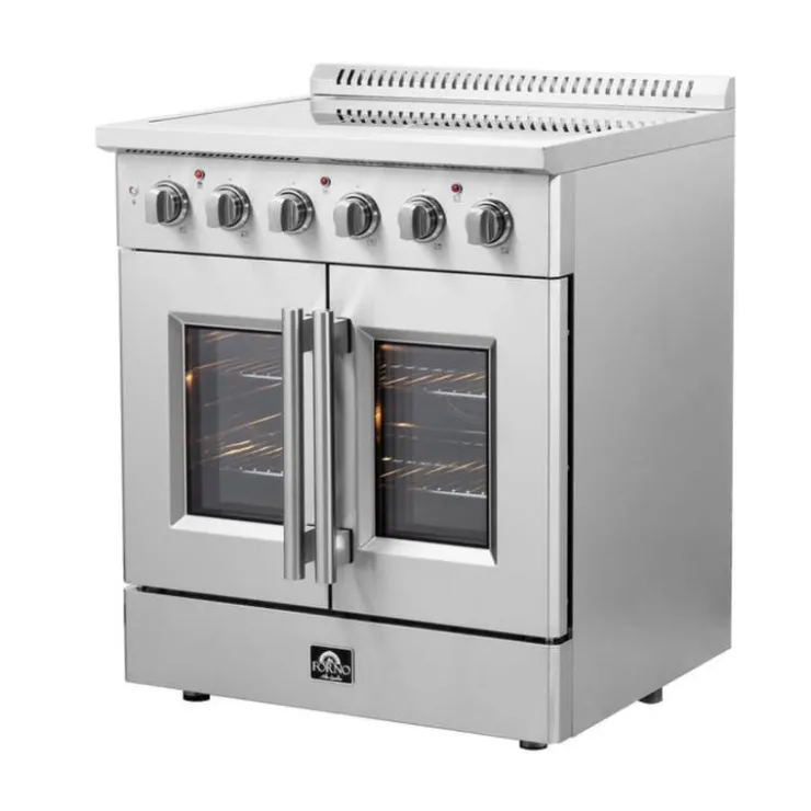 FORNO Range 30" Electric Glass-Ceramic - FFSEL6917-30 Stainless Hot