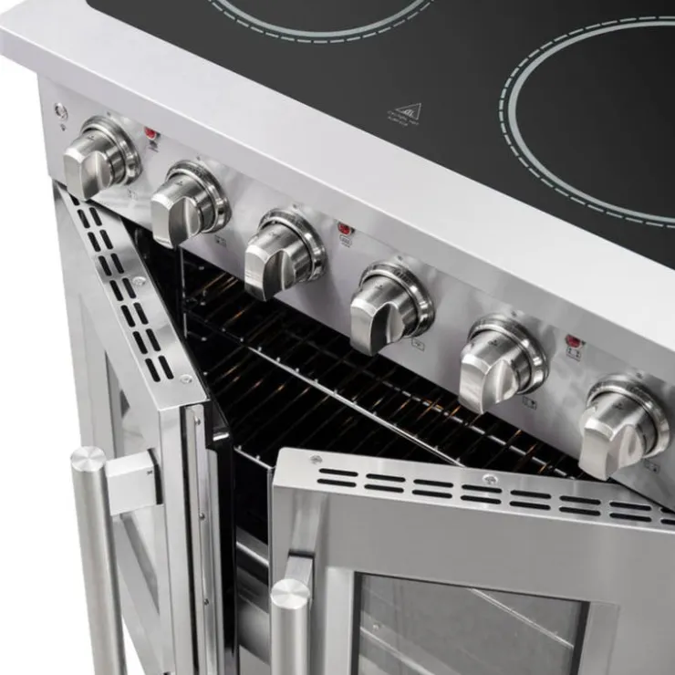 FORNO Range 30" Electric Glass-Ceramic - FFSEL6917-30 Stainless Hot
