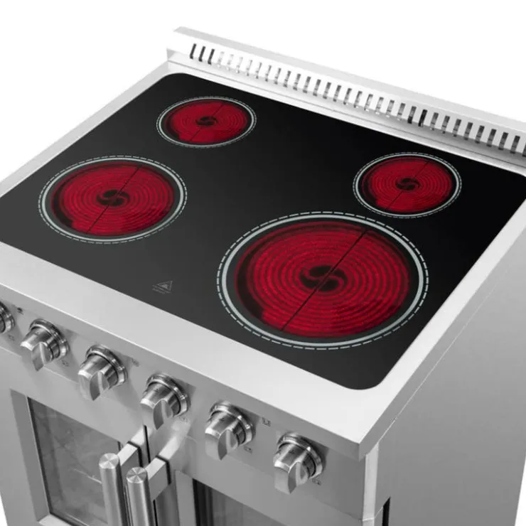 FORNO Range 30" Electric Glass-Ceramic - FFSEL6917-30 Stainless Hot