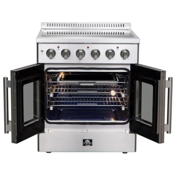 FORNO Range 30" Electric Glass-Ceramic - FFSEL6917-30 Stainless Hot