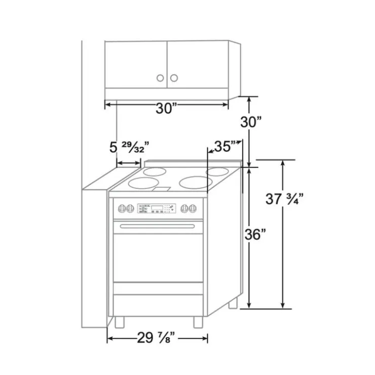 FORNO Range 30" Electric Induction - FFSIN0905-30 White
