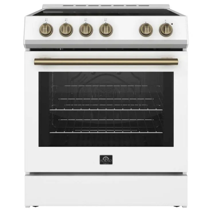 FORNO Range 30" Electric Glass-Ceramic - FFSEL6022-30 White