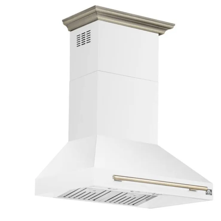 FORNO Wall-Mounted Range Hood 36" Wall Mount 35.4" - FRHWM5095-36 White New