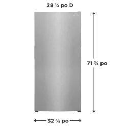 Frigidaire 20 Cu Ft 33 In Freezer , Vertical, 33" - FFUE2022AF Stainless New