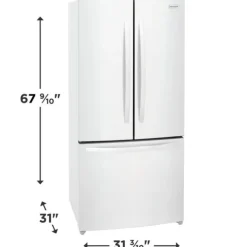 Frigidaire 18 Cu ft 32 In Refrigerator Bottom Freezer, French door - FRFG1723AW White Outlet