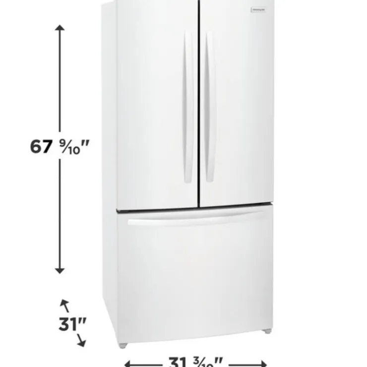 Frigidaire 18 Cu ft 32 In Refrigerator Bottom Freezer, French door - FRFG1723AW White Outlet
