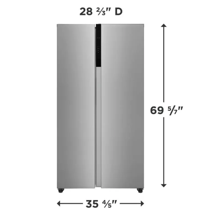 Frigidaire 21,4 Cu ft 36 In Refrigerator Side by side - FRSG2115AV Stainless Outlet