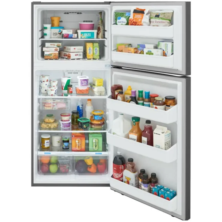 Frigidaire 18 Cu Ft 30 In Refrigerator Top Freezer - FRTE1835AV Stainless New