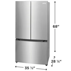 Frigidaire 20 Cu ft 36 In Refrigerator Bottom Freezer, French door - FRFG2011AV Stainless New