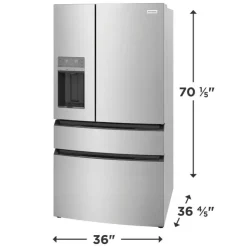 Frigidaire 26,3 Cu Ft 36 In Refrigerator Bottom Freezer, French door - FRMS2733AV Stainless Sale