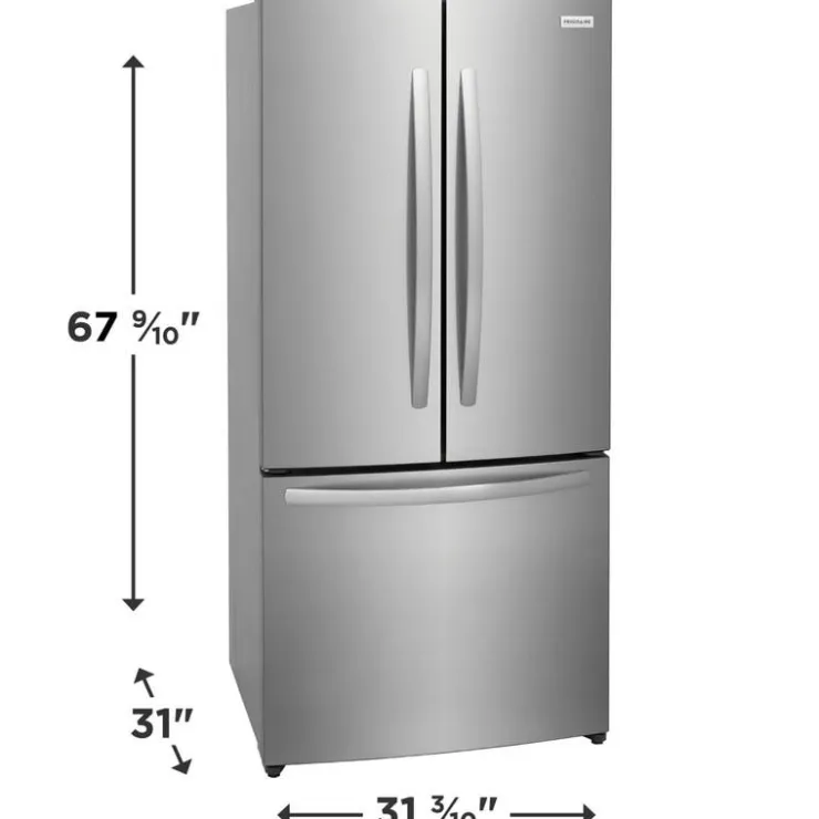 Frigidaire 32 In 17,6 Cu Ft refrigerator Bottom Freezer, French door - FRFG1723AV Stainless Clearance