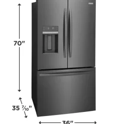 Frigidaire 36 In 27,8 Cu Ft Refrigerator Bottom Freezer, French door - FRFS2823AD Black Stainless Best
