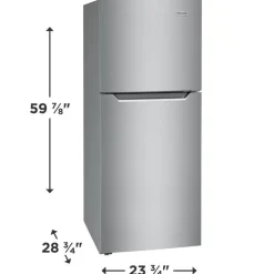 Frigidaire 24 in 11,6 ft cu refrigerator Top Freezer - FFET1222UV Stainless Online
