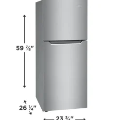 Frigidaire 24 in 10,1 ft cu refrigerator Top Freezer - FFET1022UV Stainless Sale