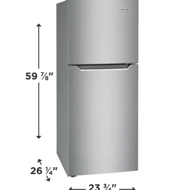 Frigidaire 24 in 10,1 ft cu refrigerator Top Freezer - FFET1022UV Stainless Sale