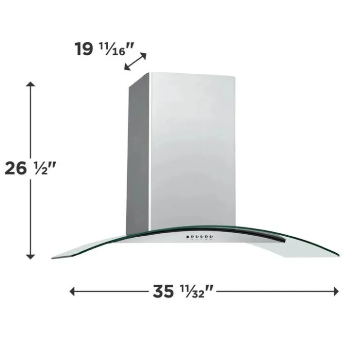 Frigidaire 36 in range hood Wall Mount 24" , 400 CFM - FHWC3660LS Stainless Online