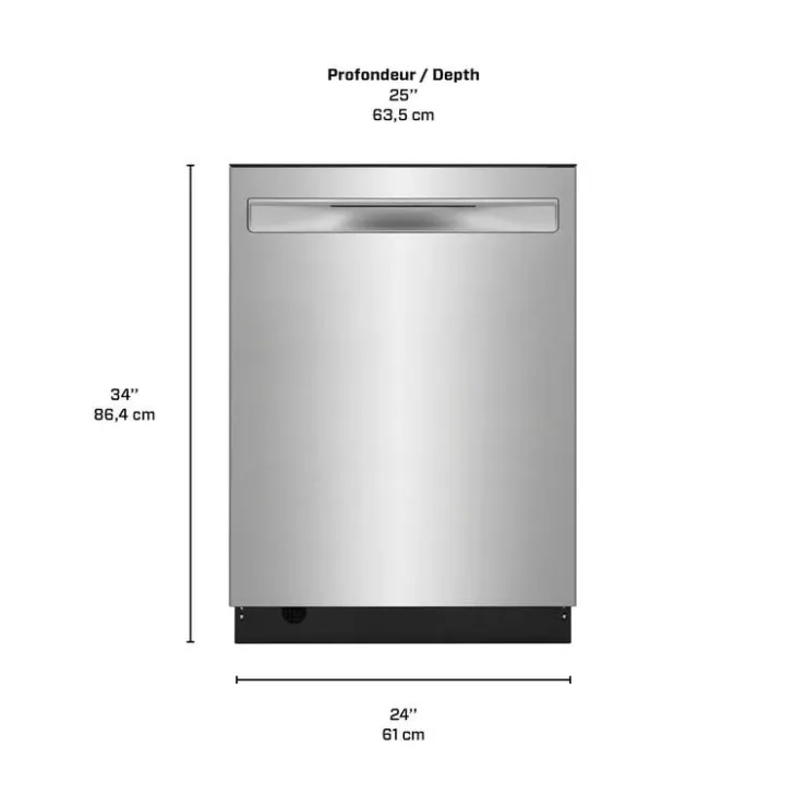Frigidaire Dishwasher Built-In 24" 51dB - FDSP4401AS Stainless Best