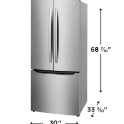 Frigidaire Gallery 28,8 Cu ft 30 In Refrigerator Bottom Freezer, French door - GRFN2023AF Stainless Outlet