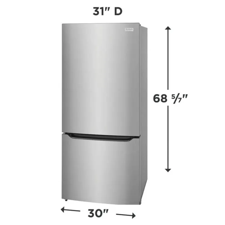 Frigidaire Gallery 20 Cu ft30 Refrigerator Bottom Freezer - GRBN2012AF Stainless Clearance
