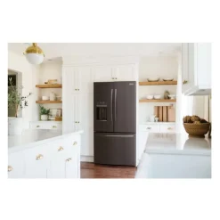 Frigidaire Gallery 36 In 22,6 Cu Ft Refrigerator Bottom Freezer, French door - GRFC2353AD Black Stainless Sale