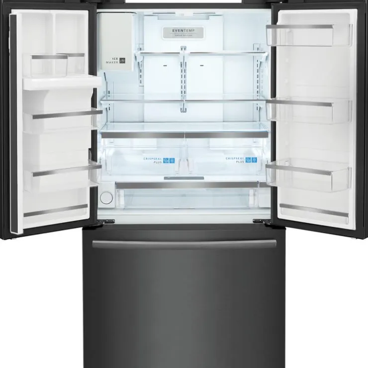Frigidaire Gallery 36 In 22,6 Cu Ft Refrigerator Bottom Freezer, French door - GRFC2353AD Black Stainless Sale