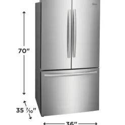 Frigidaire Gallery 36 In 28,8 Cu Ft Refrigerator Bottom Freezer, French door - GRFN2853AF Stainless Online