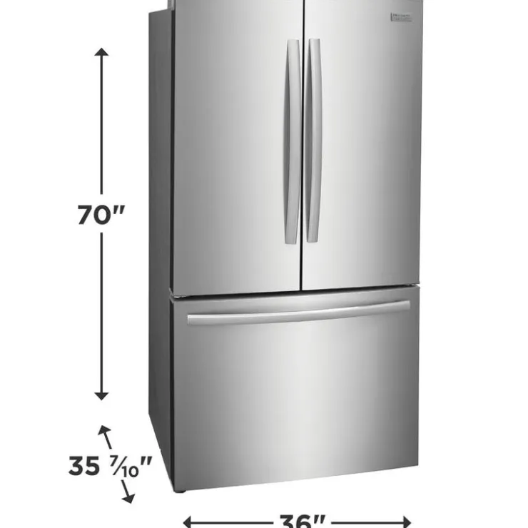 Frigidaire Gallery 36 In 28,8 Cu Ft Refrigerator Bottom Freezer, French door - GRFN2853AF Stainless Online