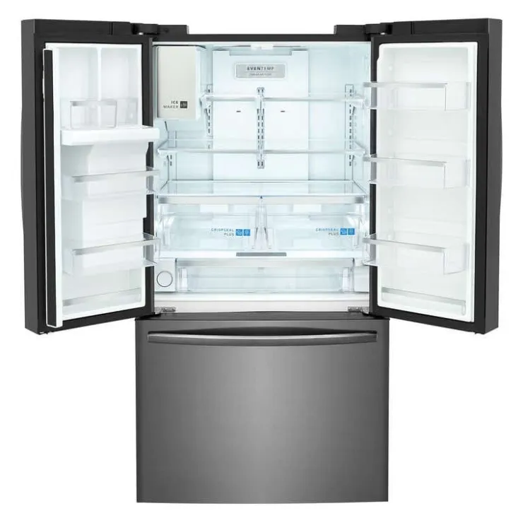 Frigidaire Gallery 36 In 27,8 Cu Ft Refrigerator Bottom Freezer, French door - GRFS2853AD Black Stainless New