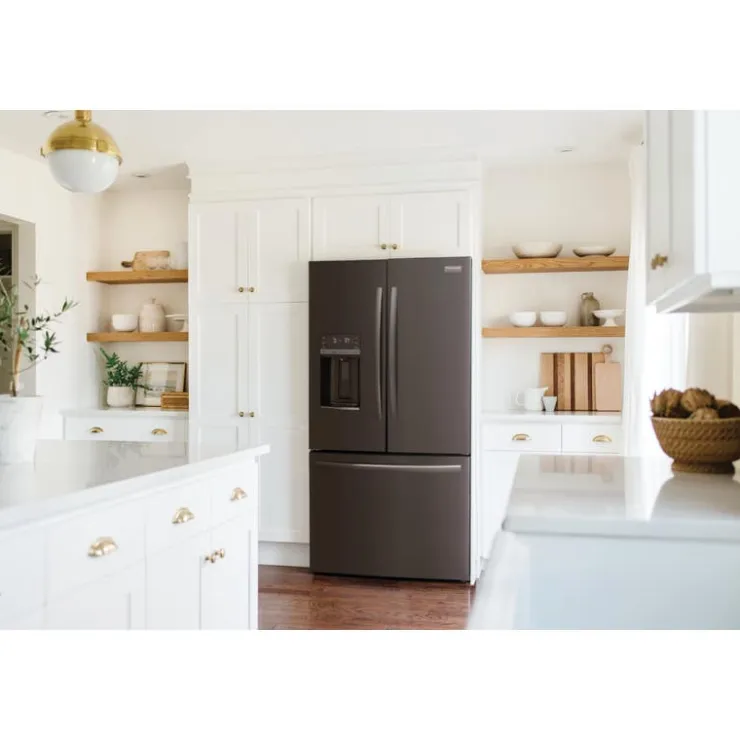 Frigidaire Gallery 36 In 27,8 Cu Ft Refrigerator Bottom Freezer, French door - GRFS2853AD Black Stainless New