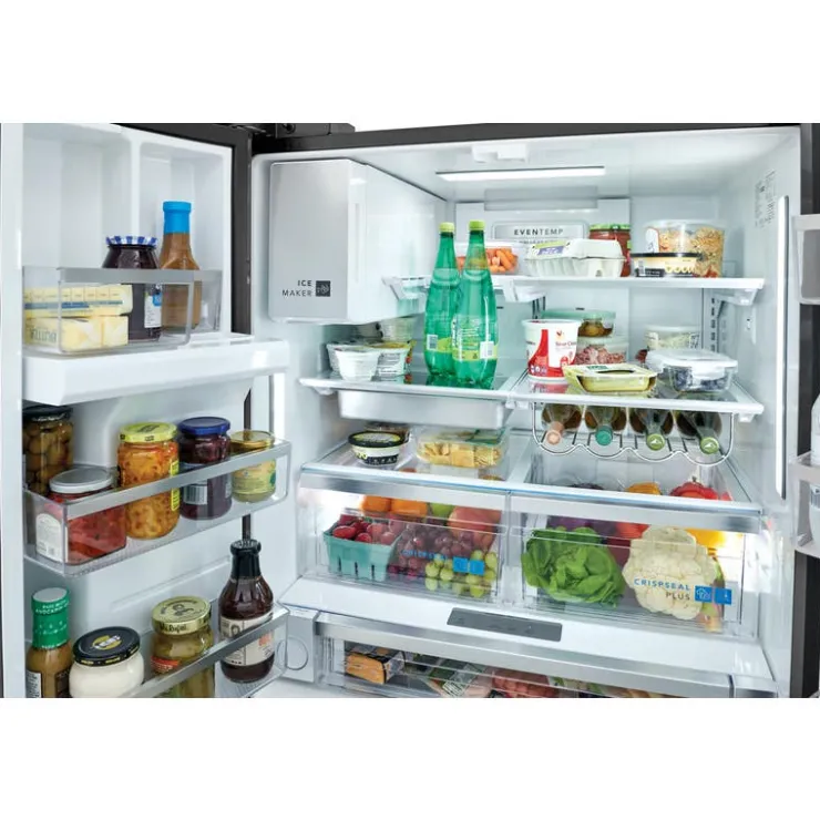 Frigidaire Gallery 36 In 27,8 Cu Ft Refrigerator Bottom Freezer, French door - GRFS2853AD Black Stainless New
