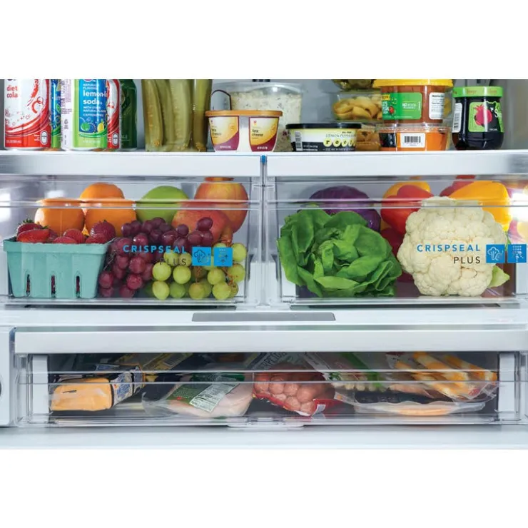 Frigidaire Gallery 36 In 27,8 Cu Ft Refrigerator Bottom Freezer, French door - GRFS2853AD Black Stainless New