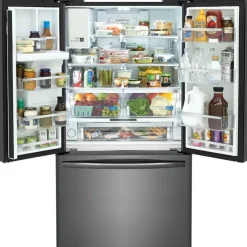 Frigidaire Gallery 36 In 27,8 Cu Ft Refrigerator Bottom Freezer, French door - GRFS2853AD Black Stainless New