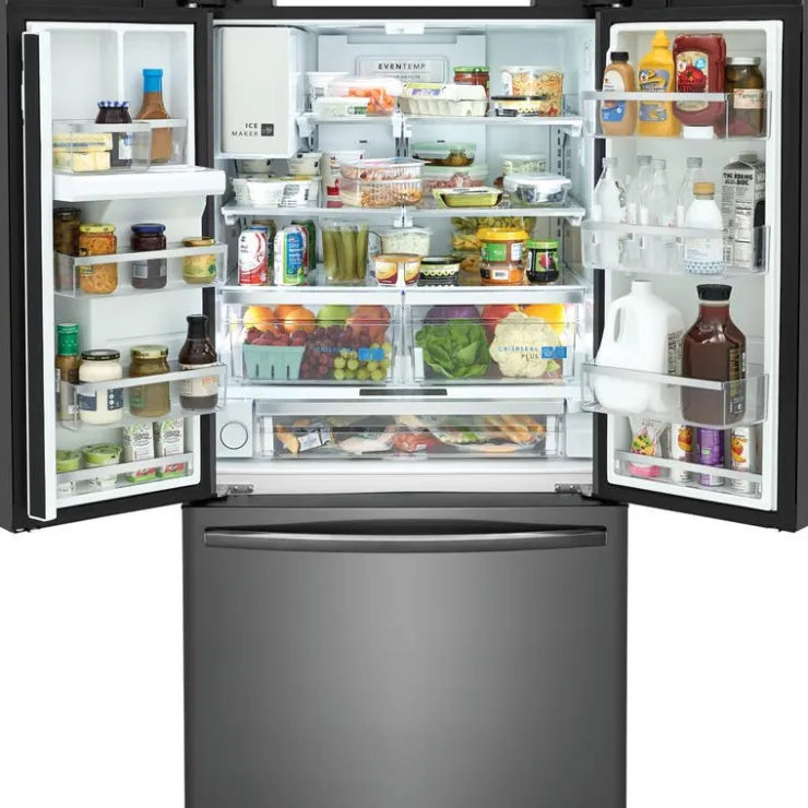 Frigidaire Gallery 36 In 27,8 Cu Ft Refrigerator Bottom Freezer, French door - GRFS2853AD Black Stainless New