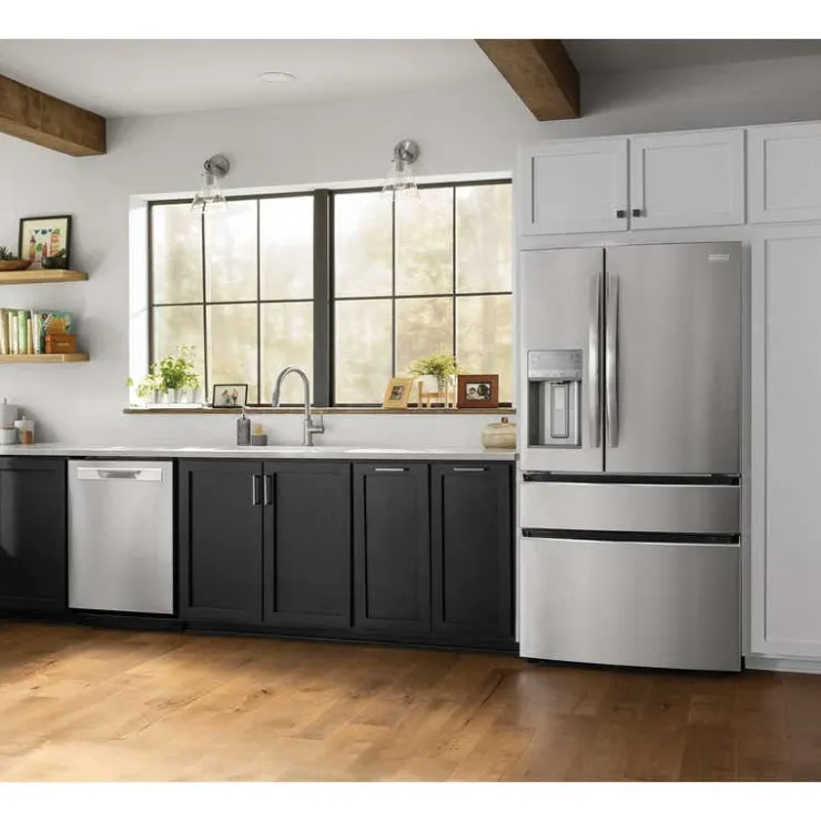 Frigidaire Gallery 36 In 26,3 Cu Ft Refrigerator Bottom Freezer, French door - GRMS2773AF Stainless New