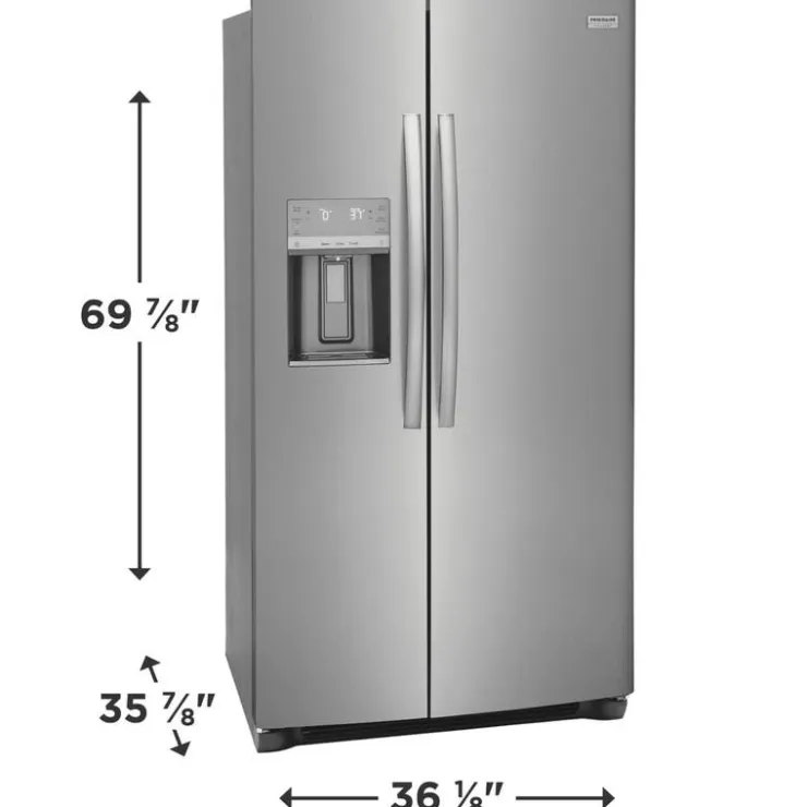 Frigidaire Gallery 36 in 25,6 Cu Ft refrigerator Side by side - GRSS2652AF Stainless Sale