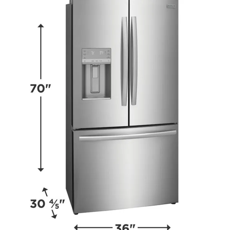 Frigidaire Gallery 36 In 22,6 Cu Ft Refrigerator Bottom Freezer, French door - GRFC2353AF Stainless