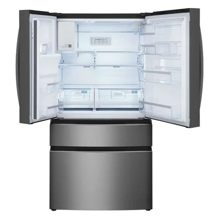 Frigidaire Gallery 36 In 21,5 Cu Ft Refrigerator Bottom Freezer, French door - GRMC2273CD Black Stainless Online