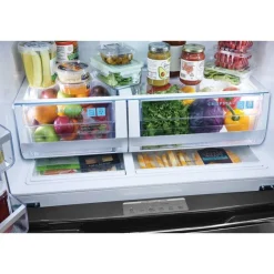 Frigidaire Gallery 36 In 21,5 Cu Ft Refrigerator Bottom Freezer, French door - GRMC2273CD Black Stainless Online
