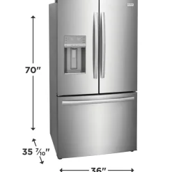 Frigidaire Gallery 36 In 27,8 Cu Ft Refrigerator Bottom Freezer, French door - GRFS2853AF Stainless Online