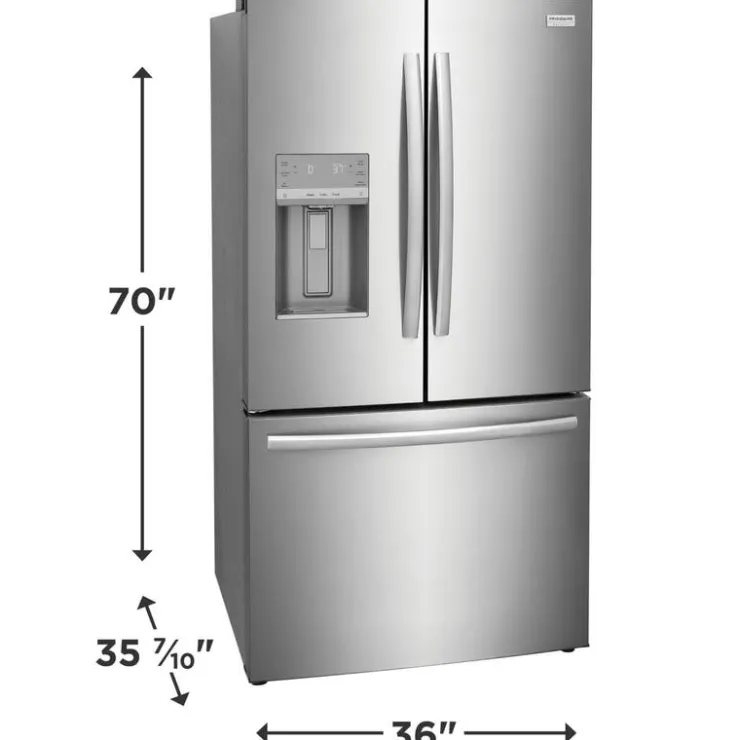 Frigidaire Gallery 36 In 27,8 Cu Ft Refrigerator Bottom Freezer, French door - GRFS2853AF Stainless Online
