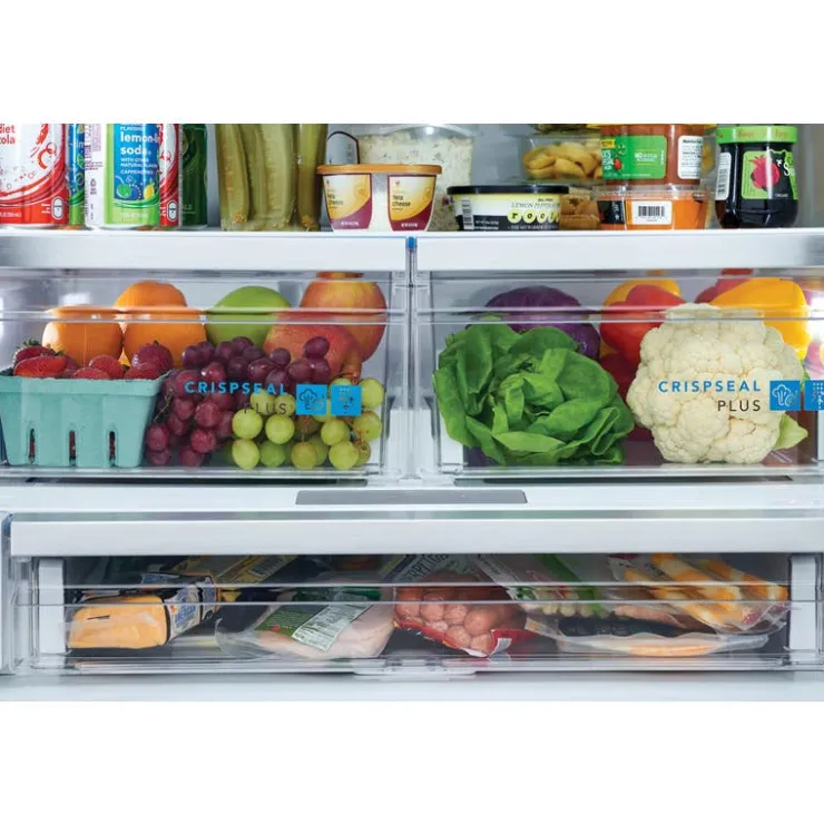 Frigidaire Gallery 36 In 27,8 Cu Ft Refrigerator Bottom Freezer, French door - GRFS2853AF Stainless Online